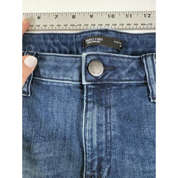 Simply Vera Wang Women's Jeans Size 18S Bootcut Mid Rise Dark Denim Classic - Picture 4 of 6